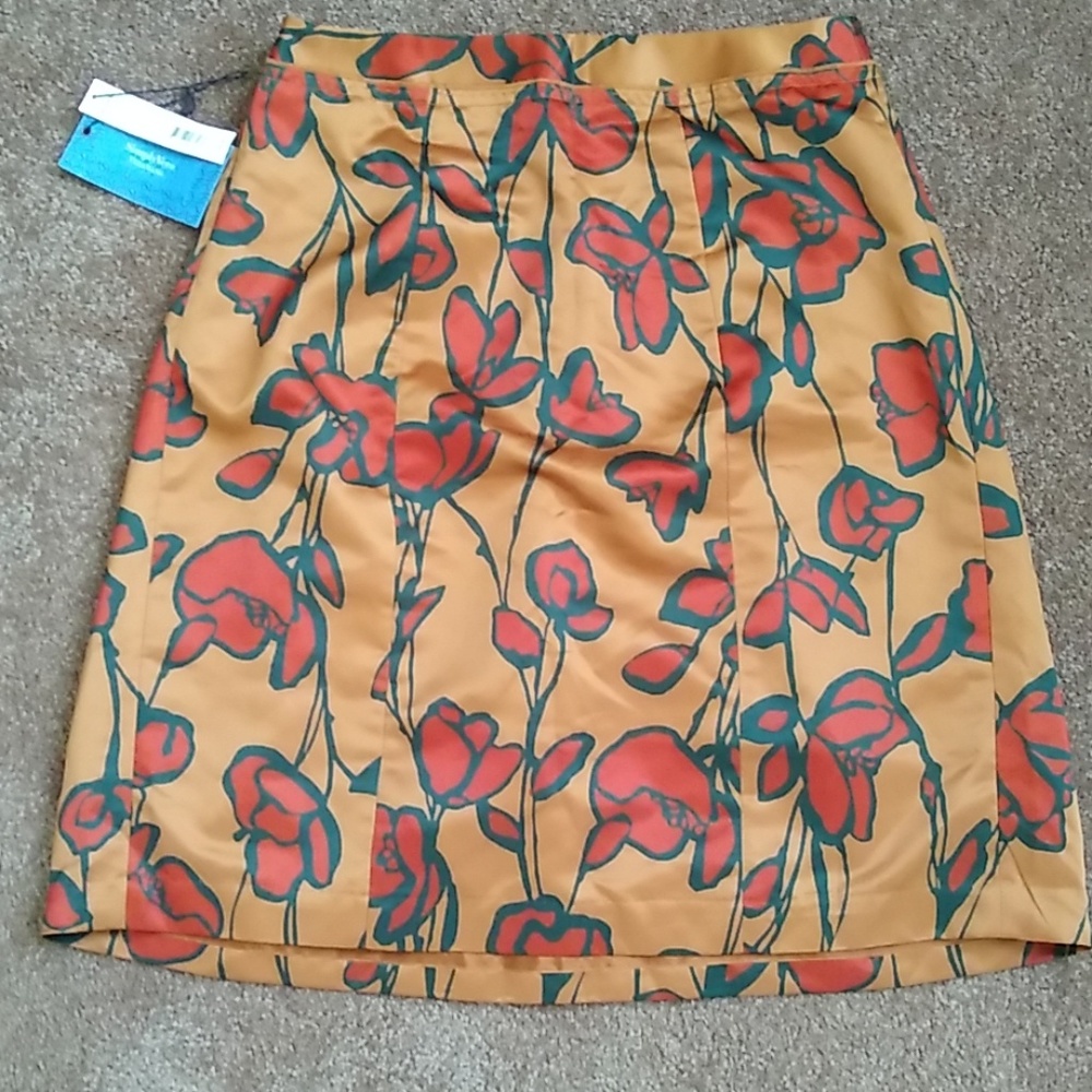 NWT Vera Wang Simply Vera Red Tulip misses skirt 6